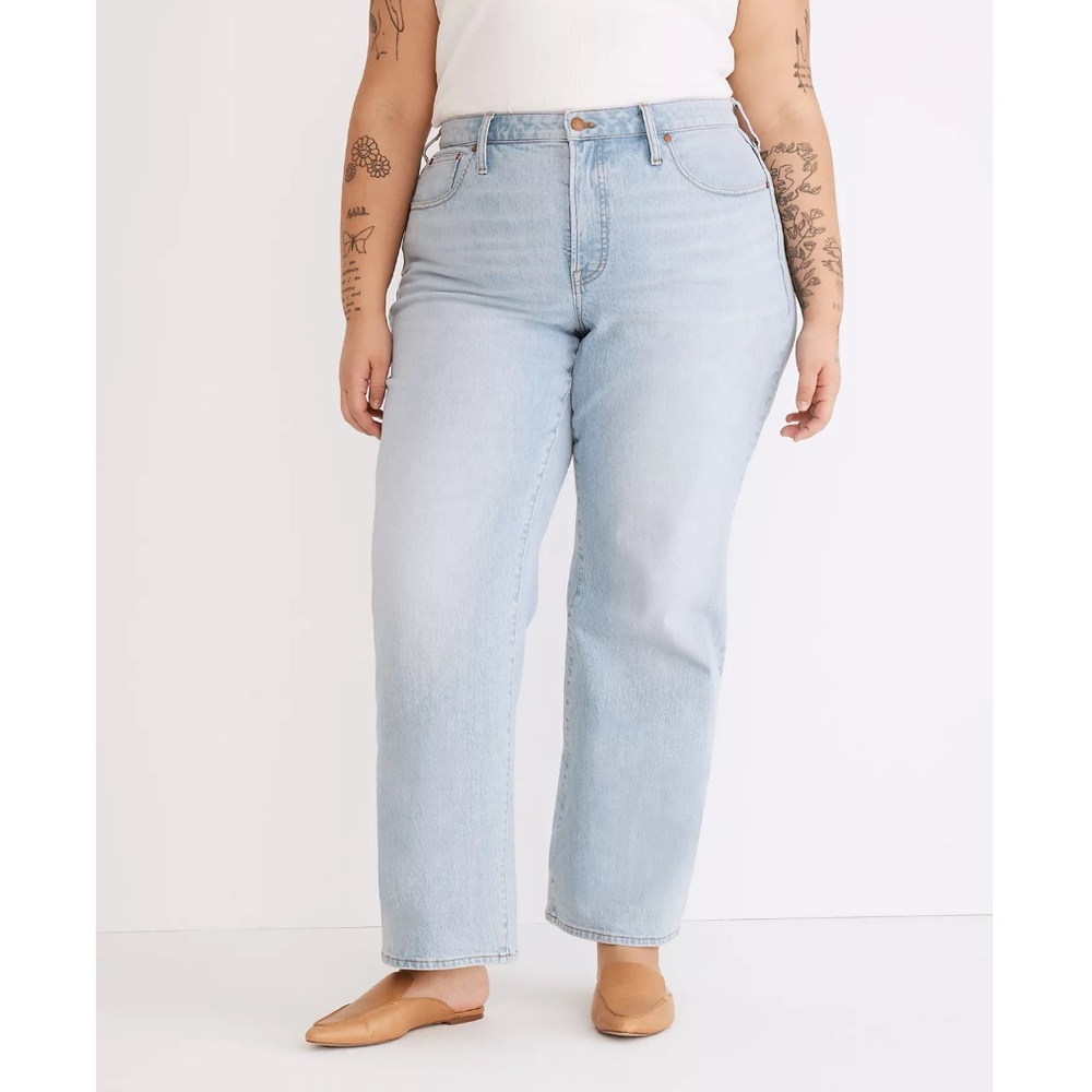 NWT Madewell The Plus Perfect Vintage Wide-Leg Crop Jean in Edmunds Wash
